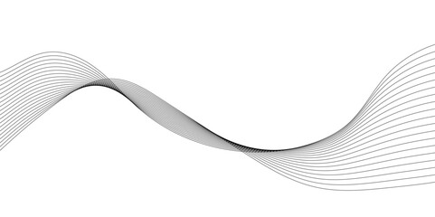 Technology and business wave lines on transparent background. Frequency sound wave, twisted curve lines with blend effect