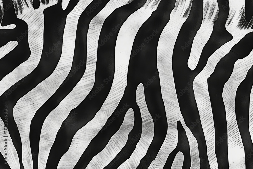 Poster soft and textured zebra print fabric draped elegantly on a surface, showcasing contrasting black and