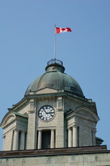 Obraz premium clock tower in the center Quebec canada