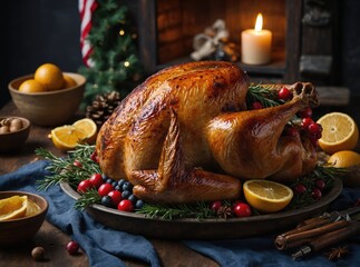 Flavorful turkey pieces attractively presented for the feast