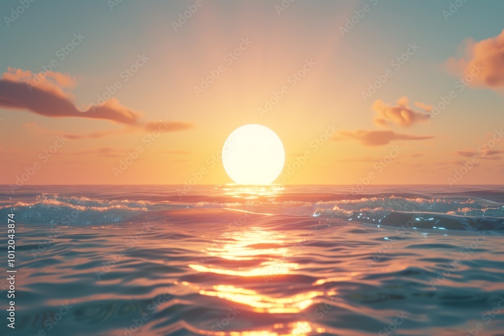 Poster unique sunburst wall decoration with intricate golden rays cast against a soft blue background, crea