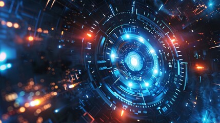 Obraz premium Futuristic technology background