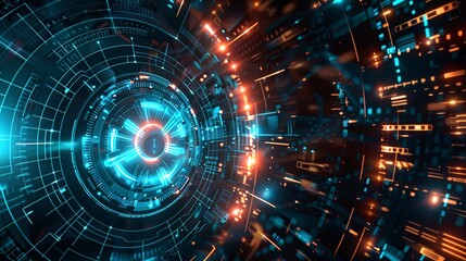 Obraz premium Futuristic technology background