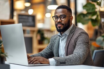 Man Using Online Virtual Video Training, Generative AI