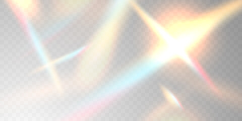 Multicolored light effect and zigzag ribbons falling from above on streamer, tinsel vector