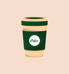 Takeaway  cup coffee vector 