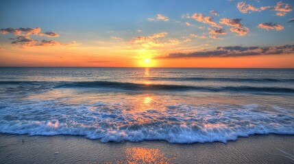 Obraz premium Sea at sunset - beautiful natural scene