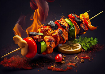tasty shashlik straight from the grill