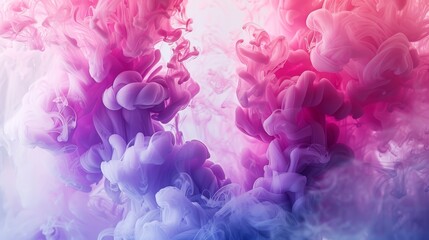 Fototapeta premium Vibrant Pink and Purple Ink Fusion Abstract Background for Creative Designs Colorful Liquid Art for Graphic Design Projects