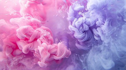 Fototapeta premium Vibrant Pink and Purple Ink Fusion Abstract Background for Creative Designs Colorful Liquid Art for Graphic Design Projects