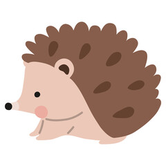 Vector illustration cute doodle hedgehog for digital stamp,greeting card,sticker,icon,design