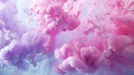 Fototapeta premium Vibrant Watercolor Explosion Abstract Pink and Purple Ink Swirls for Bold and Creative Designs