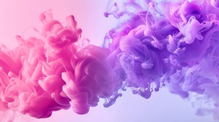Vibrant Watercolor Explosion Abstract Pink and Purple Ink Swirls for Bold and Creative Designs