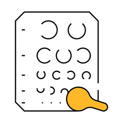 golovin table for eye examination line icon vector. golovin table for eye examination sign. isolated symbol illustration