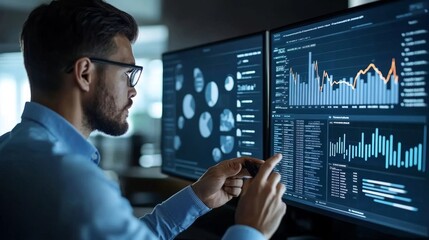 Two Analyst Using KPI Dashboard, Generative AI