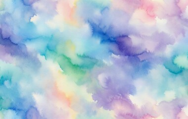 Seamless watercolor-inspired pattern with soft blended pastel strokes.