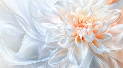 Fototapeta premium Ethereal Blossom. Floral Artistic Illustration with Soft Pastel Background