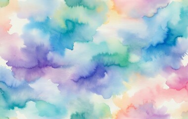 Seamless watercolor-inspired pattern with soft blended pastel strokes.