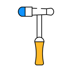 neurologist hammer line icon vector. neurologist hammer sign. isolated symbol illustration