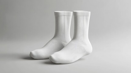 Blank White Socks Template for Design Mockups. AI generated illustration