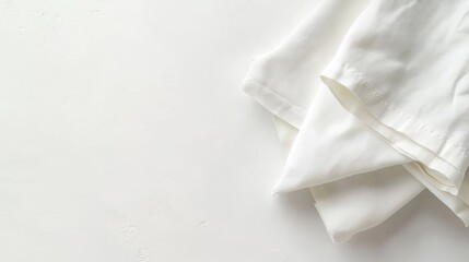 Top View of a White Kitchen Napkin for Mockup. AI generated illustration