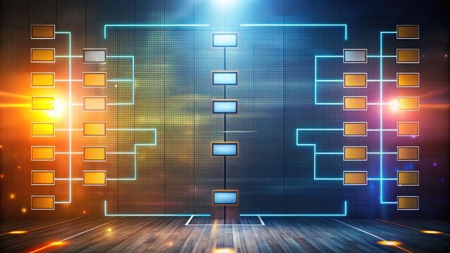 Detailed 16 Team Bracket for Tournament Planning and Competitive Sports Event Organization