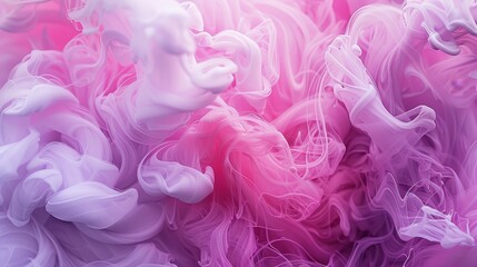 Fototapeta premium Enchanting Swirls Vibrant Pink and Purple Ink Abstract for Stunning Backgrounds