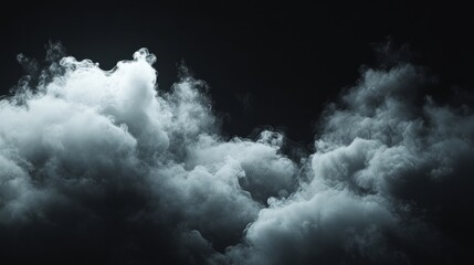 Obraz premium Cloud in black background