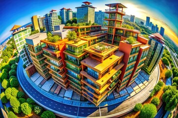 Obraz premium Detailed Architecture Model Showcasing Modern Design Elements and Creative Structural Features