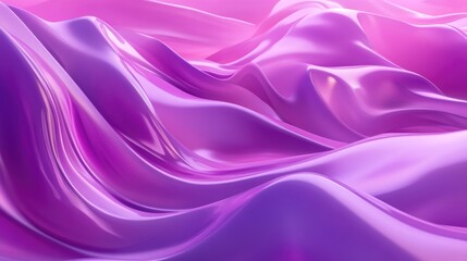 Obraz premium Elegant Pink and Purple Waves. Abstract 3D Surface Background