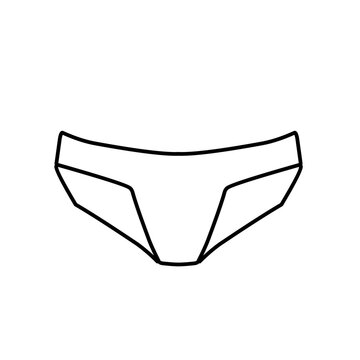 recommend clip art: outline of women's panties