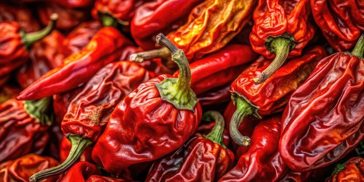 Detailed close-up of a chipotle pepper showcasing its rich color and unique wrinkled texture