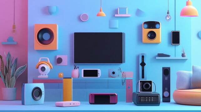 Mega Sale on Electronics. AI generated illustration.