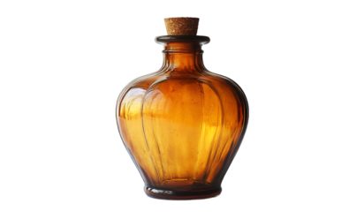 Brown Glass Bottle with a Cork