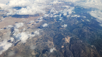 Flying above the Taurus Mountains chain, which extends along the south of Turkey