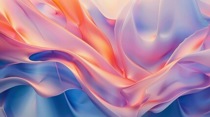 Pastel Dreams Closeup of Abstract Art with Soft Hues and Fluid Lines Modern Minimalist and Serene