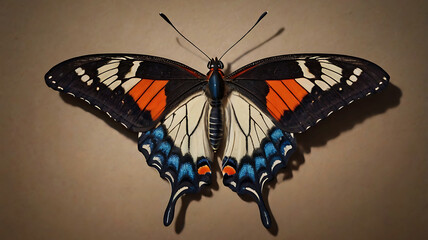 Closeup Of A Butterfly Serene Capturing Cemetery Mirroring Beauty Background