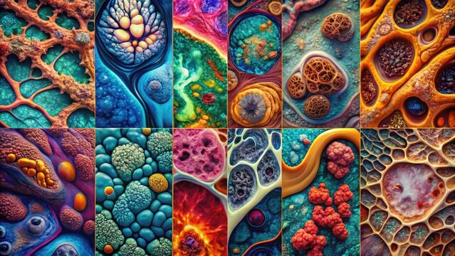 Detailed Images of Teratomas Showing Complex Structures and Diverse Tissue Types in Medical Contexts