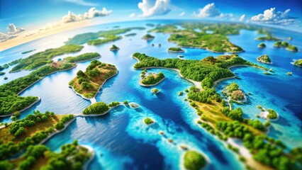Detailed Map of Palau Islands Featuring Geography, Landmarks, and Surrounding Ocean Areas for Travel