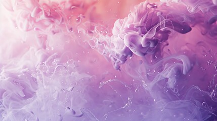 Fototapeta premium Vibrant Pink and Purple Ink Clouds A Mesmerizing Fusion of Colors in Water