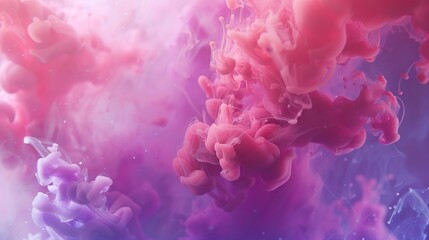 Fototapeta premium Vibrant Ink Explosion Mesmerizing Pink and Purple Abstract Art in Water HighResolution Stock Image for Designers Creatives and Artists