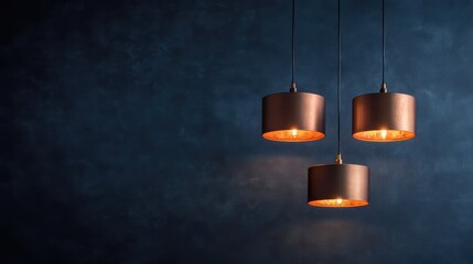 Bronze Modern Lamps. AI generated illustration.