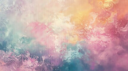 Fototapeta premium Pastel Dreams Vibrant Abstract Painting with Soft Brushstrokes and Blended Colors High Detail Stock Image for Creative Projects