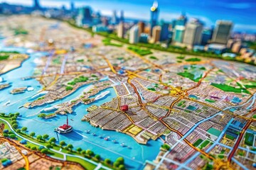 Detailed Sydney Metropolitan Map Showing Streets, Landmarks, and Geographic Features for Navigation