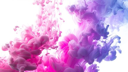 Mesmerizing Swirls Dynamic Pink and Purple Ink Blend in HighResolution Water Photo for Creative Projects