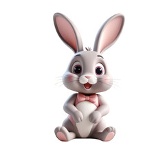 Obraz premium Charming Fluffy Calico Baby Rabbit with Soft Fur