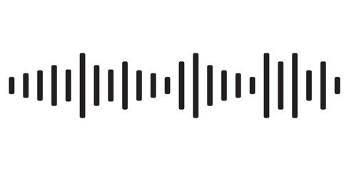 Waves of the equalizer. Vector illustration of music sound on isolated background. Drawing of radio signal. Musical soundtrack. Voice record.