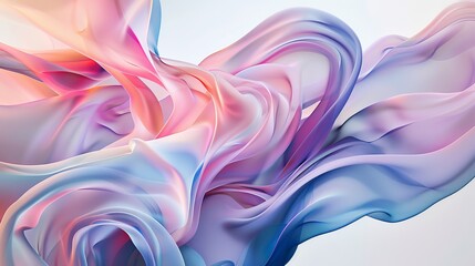Obraz premium Pastel Dreams HighResolution Abstract Art with Soft Flowing Lines and Serene Tones