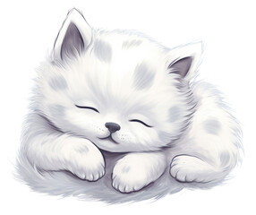 Fototapeta premium PNG Kitten sleeping animal drawing mammal.