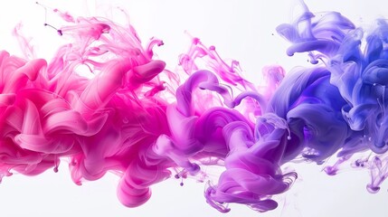 Vibrant Ink Swirls A Colorful Symphony of Pink and Purple in HighResolution Water Art Ideal for Creative Projects and Design Inspiration